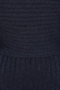 K-Design - Midnight Mirage gebreide midi jurk in donkerblauw 2