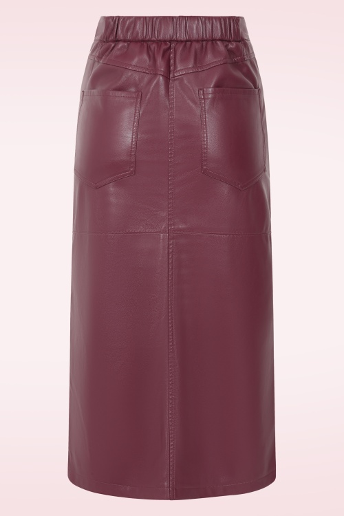 K-Design - The Rebel Pour midi rok in wijnrood 3