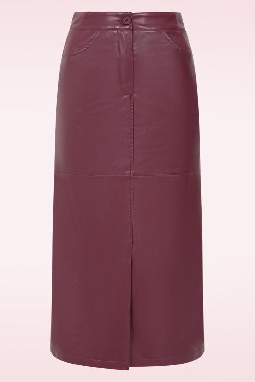 K-Design - The Rebel Pour midi rok in wijnrood
