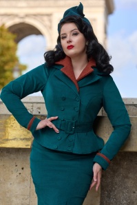 Miss Candyfloss - Norin Kat Corduroy blazer in petrol