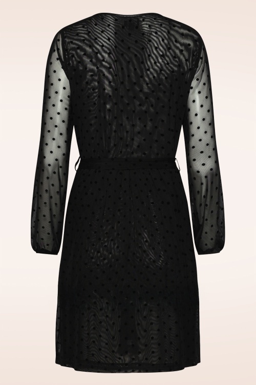 Smashed Lemon - Flock Party jurk in zwart 4