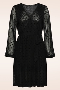 Smashed Lemon - Flock Party jurk in zwart 2