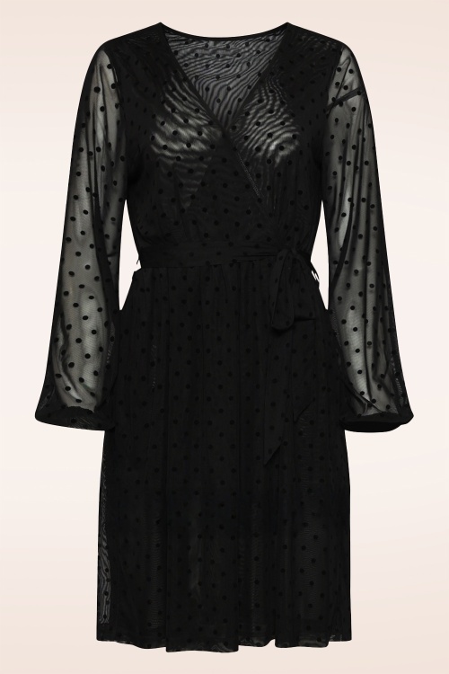 Smashed Lemon - Flock Party jurk in zwart 2