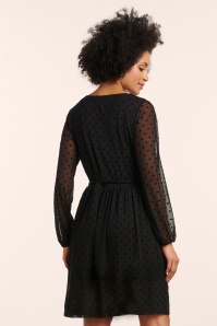 Smashed Lemon - Flock Party jurk in zwart 3