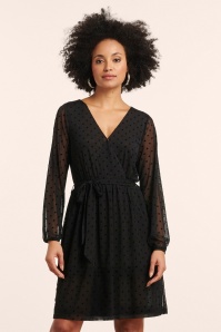 Smashed Lemon - Flock Party jurk in zwart