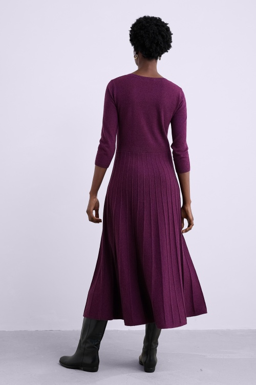 Seasalt - Folk Song midi jurk in amethist paars 4