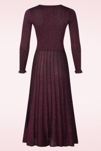 Seasalt - Glass Stem Glitter midi jurk in paars 4