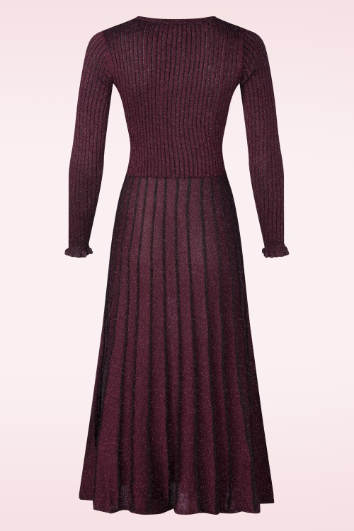 Seasalt - Glass Stem Glitter midi jurk in paars 4