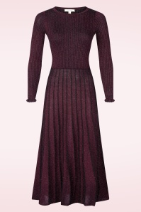 Seasalt - Glass Stem Glitter midi jurk in paars 2