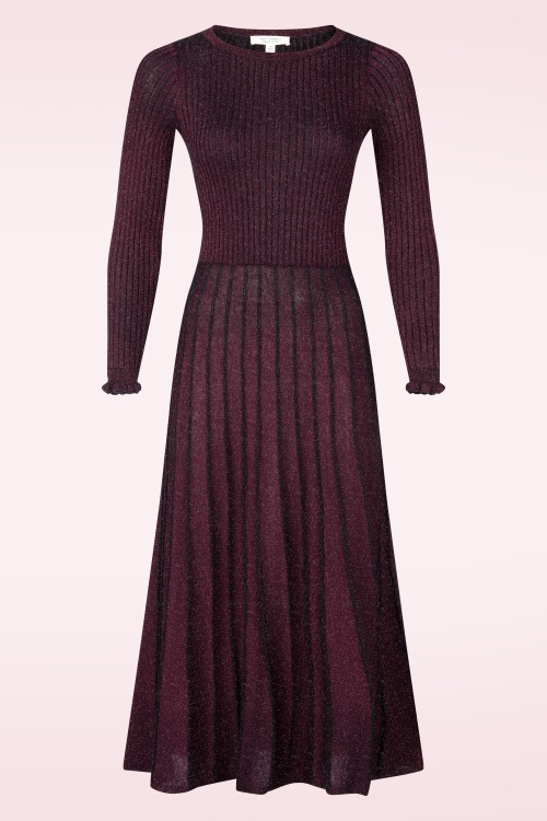 Seasalt - Glass Stem Glitter midi jurk in paars 2