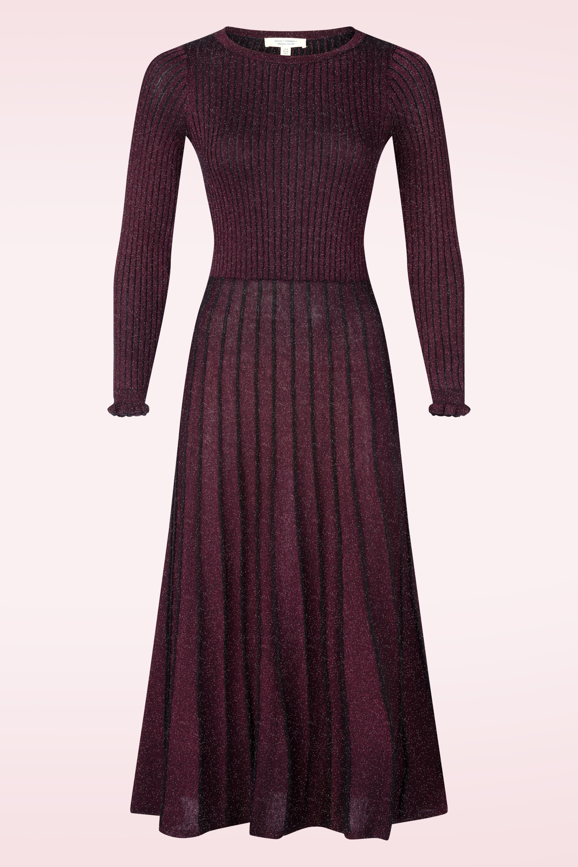 Seasalt - Glass Stem Glitter midi jurk in paars 2