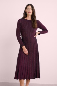 Seasalt - Glass Stem Glitter midi jurk in paars