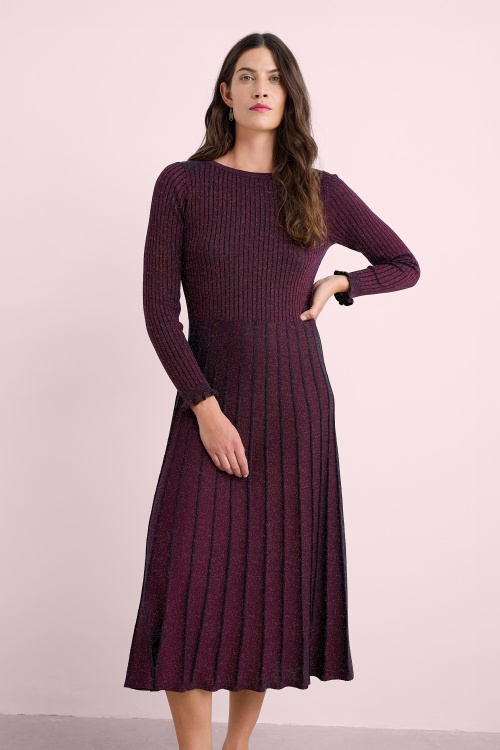 Seasalt - Glass Stem Glitter midi jurk in paars