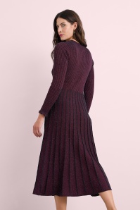 Seasalt - Glass Stem Glitter midi jurk in paars 3