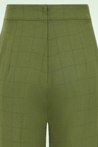 Banned Retro - Tailored Check Dream pantalon in groen 3