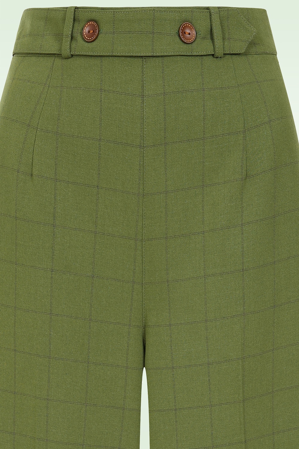Banned Retro - Tailored Check Dream pantalon in groen 2