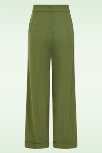 Banned Retro - Tailored Check Dream pantalon in groen 4
