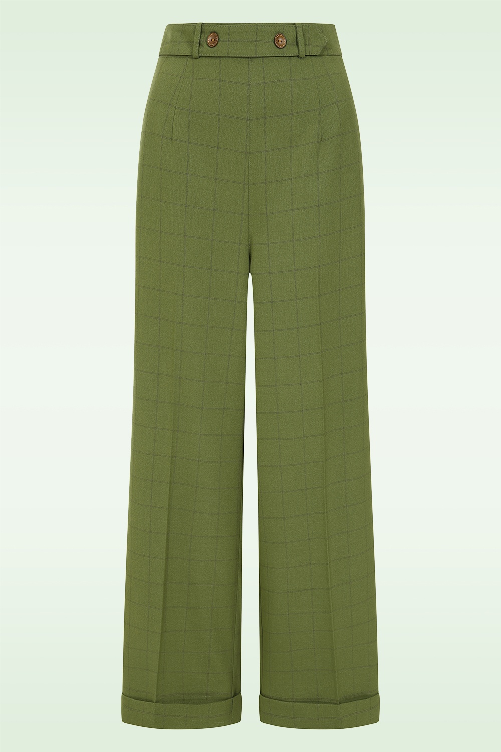 Banned Retro - Tailored Check Dream pantalon in groen