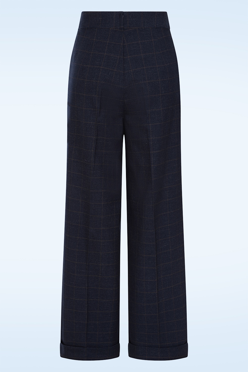 Banned Retro - Tailored Check Dream pantalon in marineblauw 4