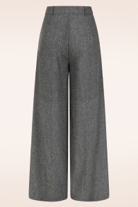 Banned Retro -  Statement Wide Leg pantalon in grijs 3