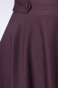 Banned Retro - Di Di swingrok in aubergine 4