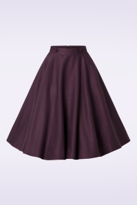 Banned Retro - Di Di swingrok in aubergine 3