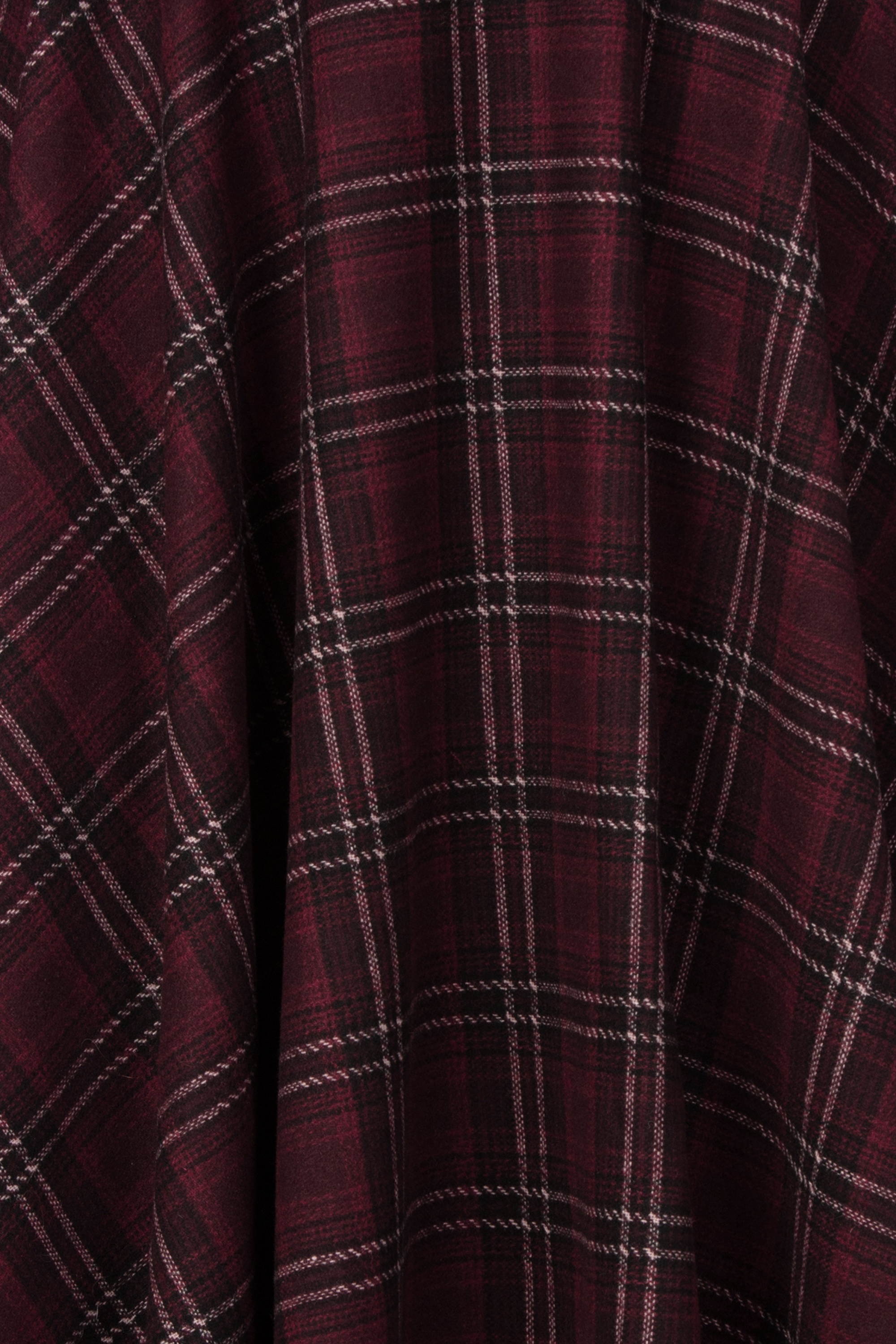 Banned Retro - Terry Check Wool swing rok in bordeauxrood  4