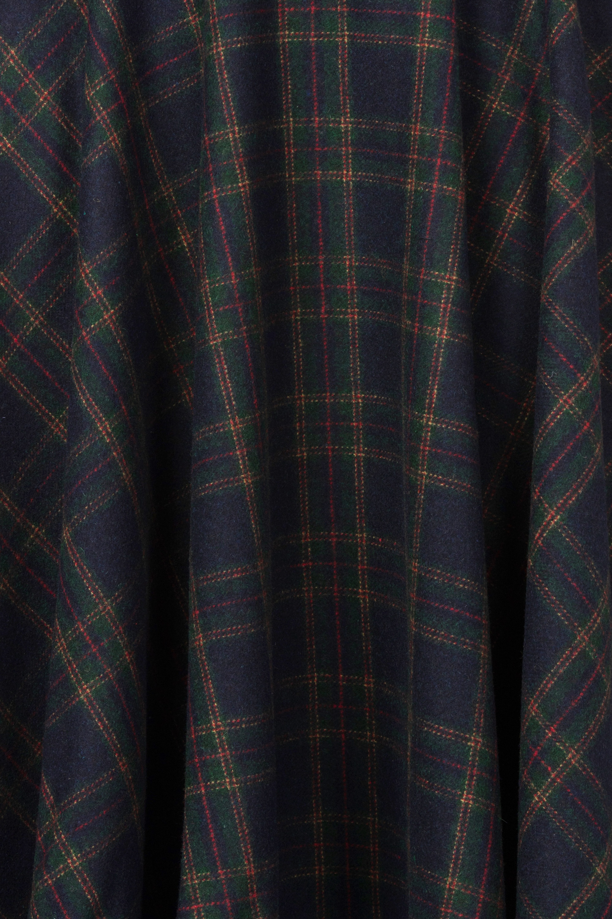 Banned Retro - Terry Check Wool swing rok in marineblauw 4