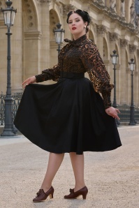 Miss Candyfloss - Janalie Lou Lace swing jurk in zwart 2