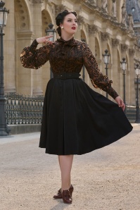 Miss Candyfloss - Janalie Lou Lace swing jurk in zwart