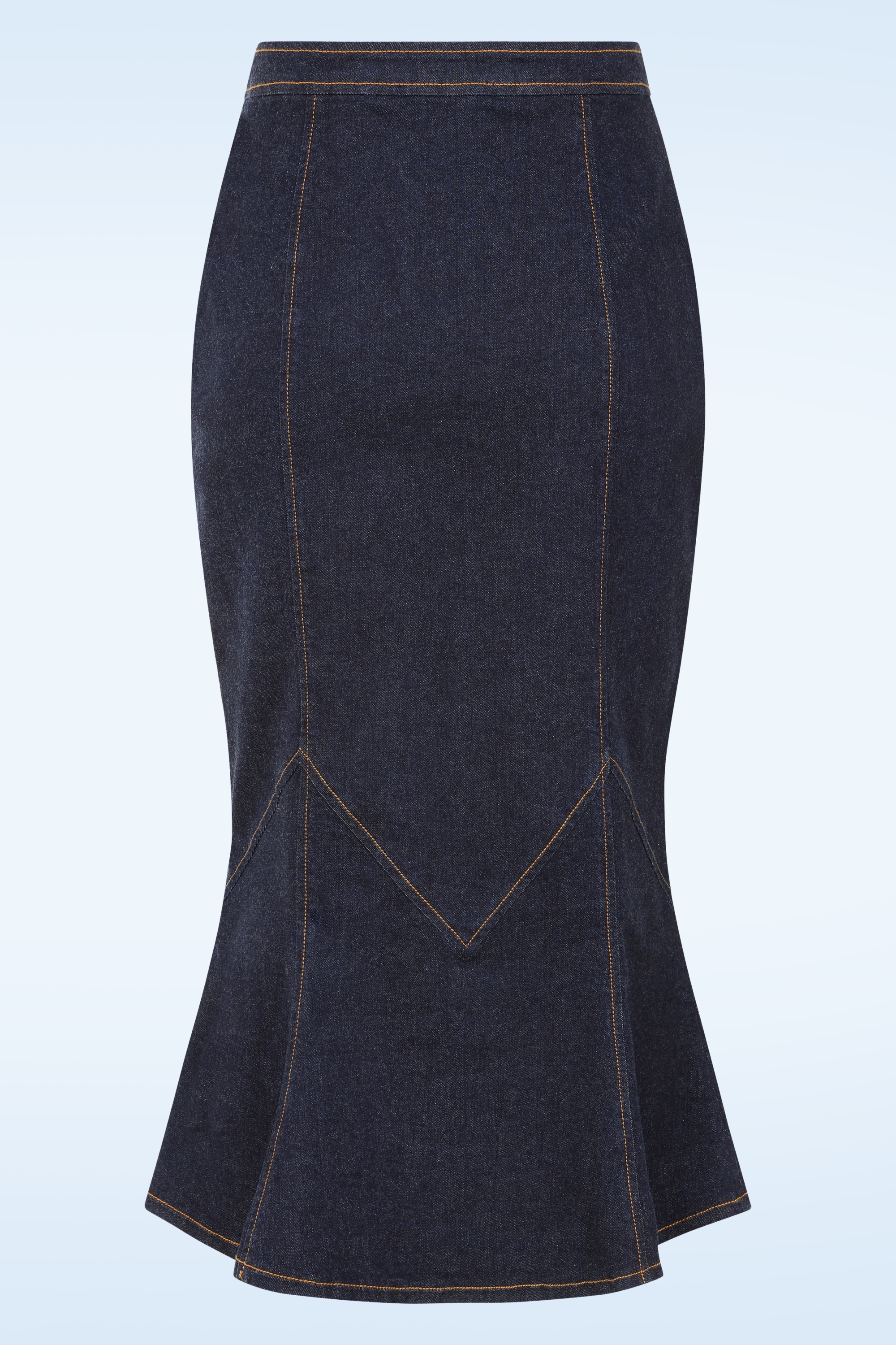 Rock-a-Booty - Topvintage exclusive ~ Rizzo pencil rok in donker denim 5