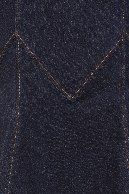 Rock-a-Booty - Topvintage exclusive ~ Rizzo pencil rok in donker denim 4