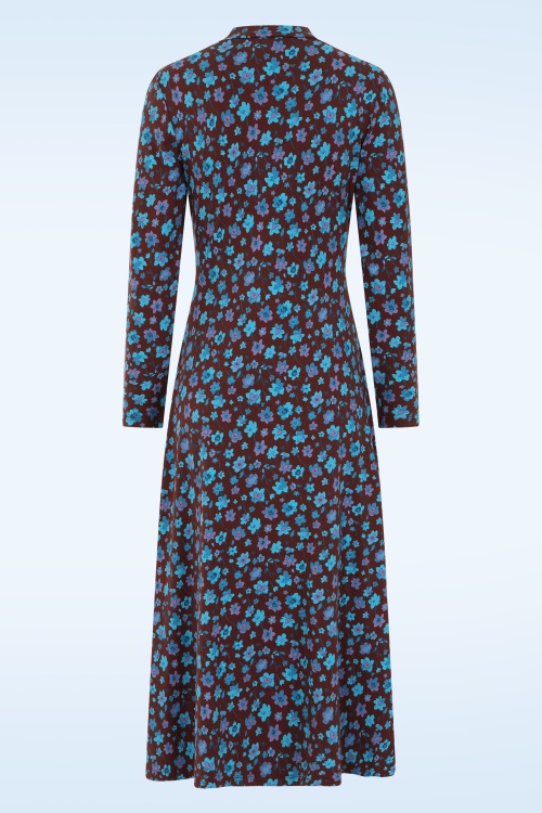 Seasalt - St Merryn katoenen midaxi jurk in Falling Flowers Dark Rye 6