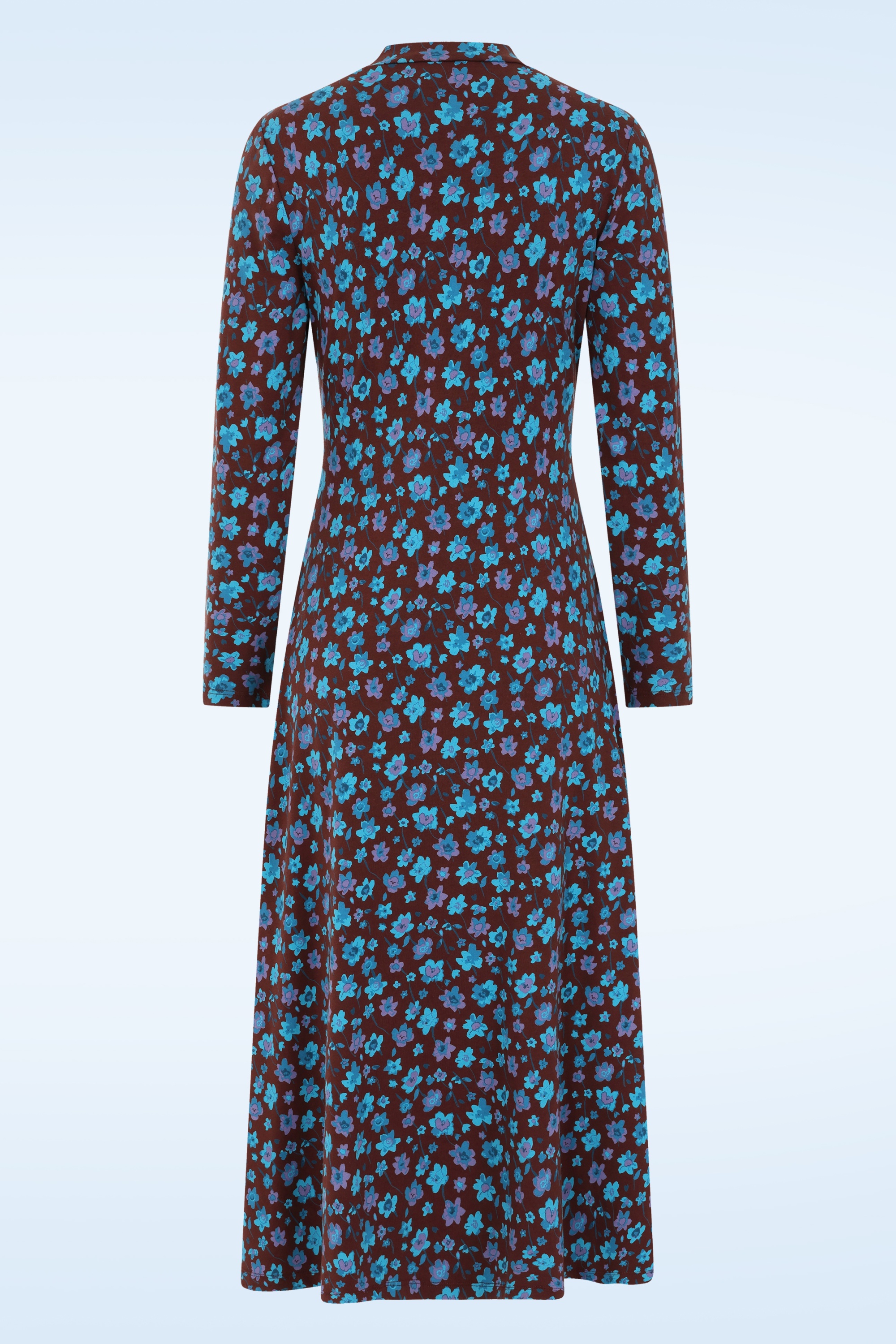 Seasalt - St Merryn katoenen midaxi jurk in Falling Flowers Dark Rye 6