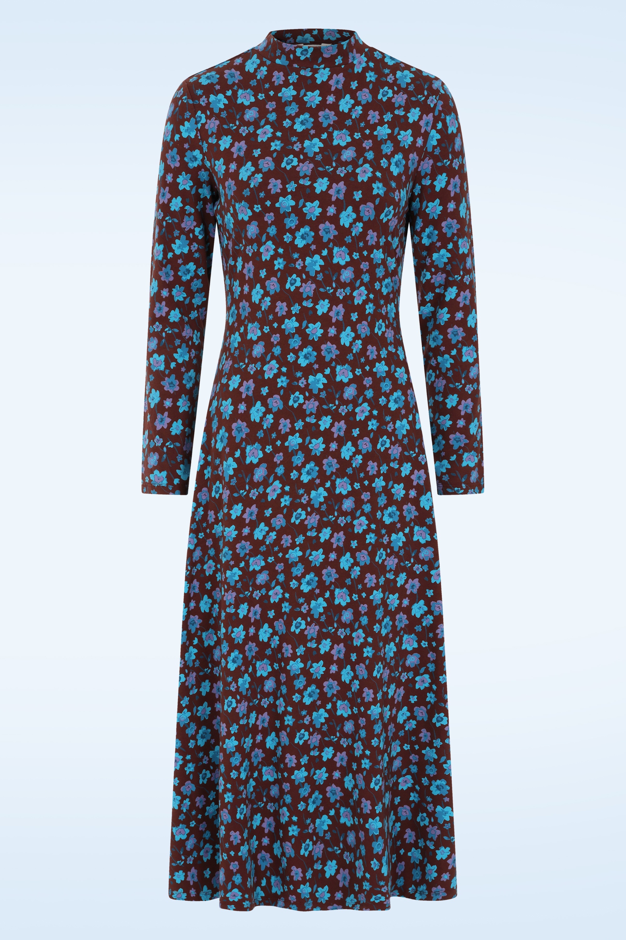 Seasalt - St Merryn katoenen midaxi jurk in Falling Flowers Dark Rye 2