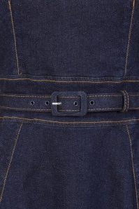 Rock-a-Booty - Topvintage exclusive ~ Lorelei swing jurk in donker denim 4