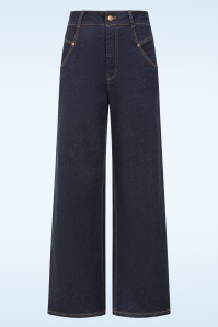 Rock-a-Booty - Topvintage exclusive ~ Audrey rechte jeans in donker denim 5