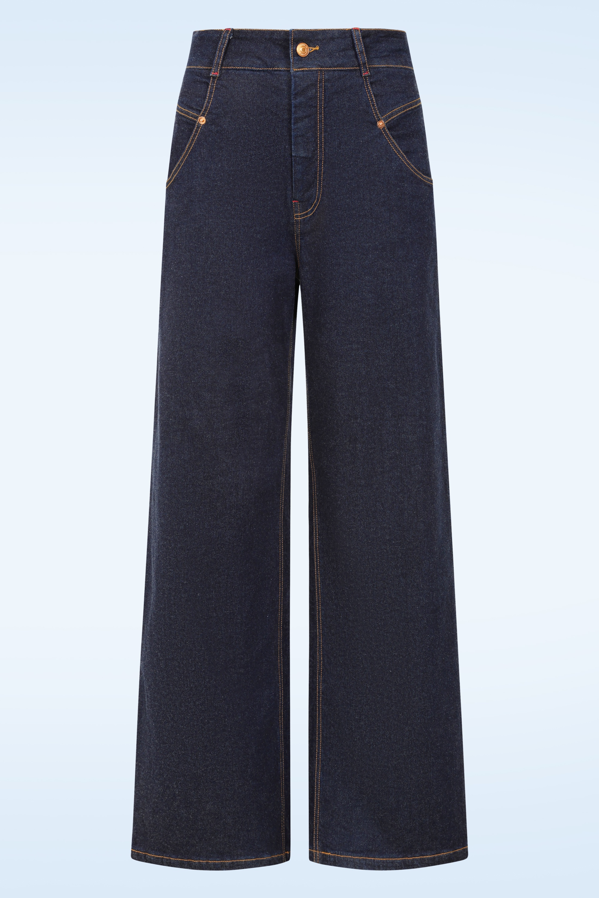 Rock-a-Booty - Topvintage exclusive ~ Audrey rechte jeans in donker denim 5