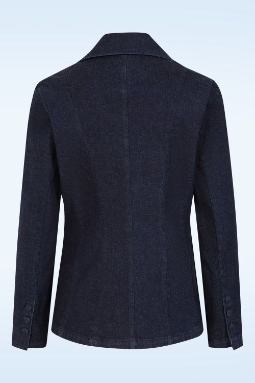 Rock-a-Booty - Topvintage exclusive ~ Mya blazer in donker denim 4