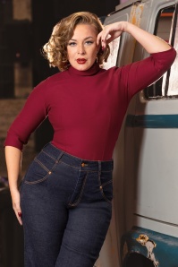 Rock-a-Booty - Topvintage exclusive ~ Sandra top in rood