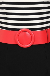 Rock-a-Booty - Dorene strepen pencil jurk in zwart en wit 3