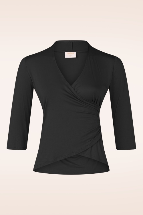 Topvintage Boutique Collection - Topvintage exclusive ~ Darla top in zwart 2