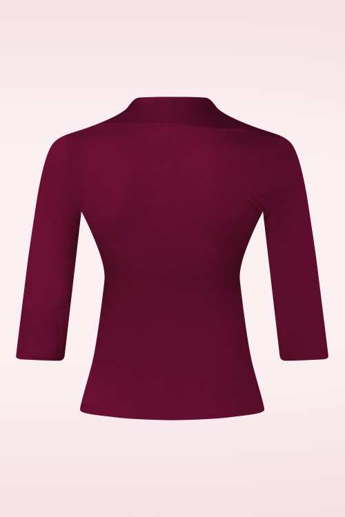 Topvintage Boutique Collection - Topvintage exclusive ~ Darla top in bordeauxrood 4