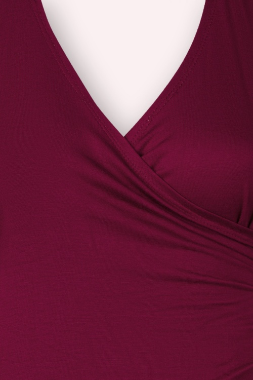 Topvintage Boutique Collection - Topvintage exclusive ~ Darla top in bordeauxrood 3