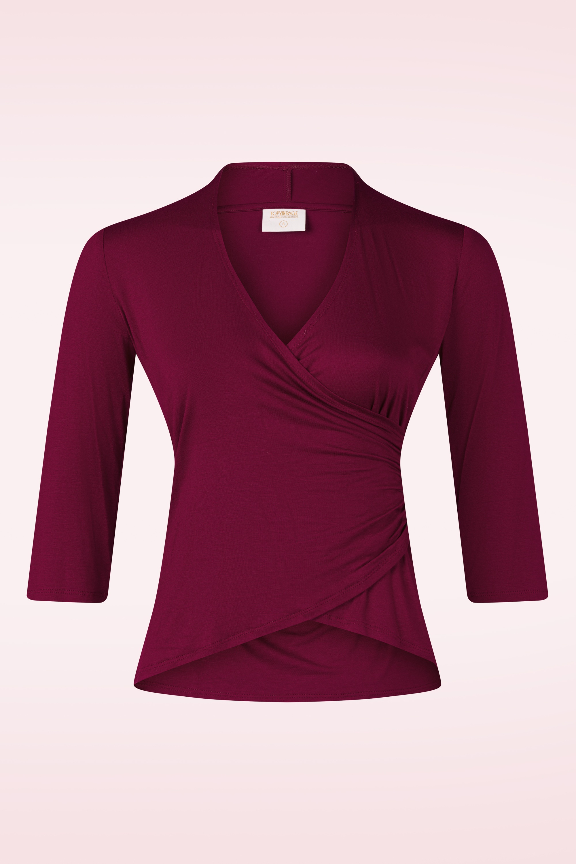 Topvintage Boutique Collection - Topvintage exclusive ~ Darla top in bordeauxrood 2