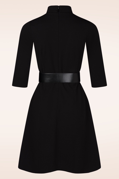 Topvintage Boutique Collection - Topvintage exclusive ~ Sandra a-lijn jurk in zwart 4