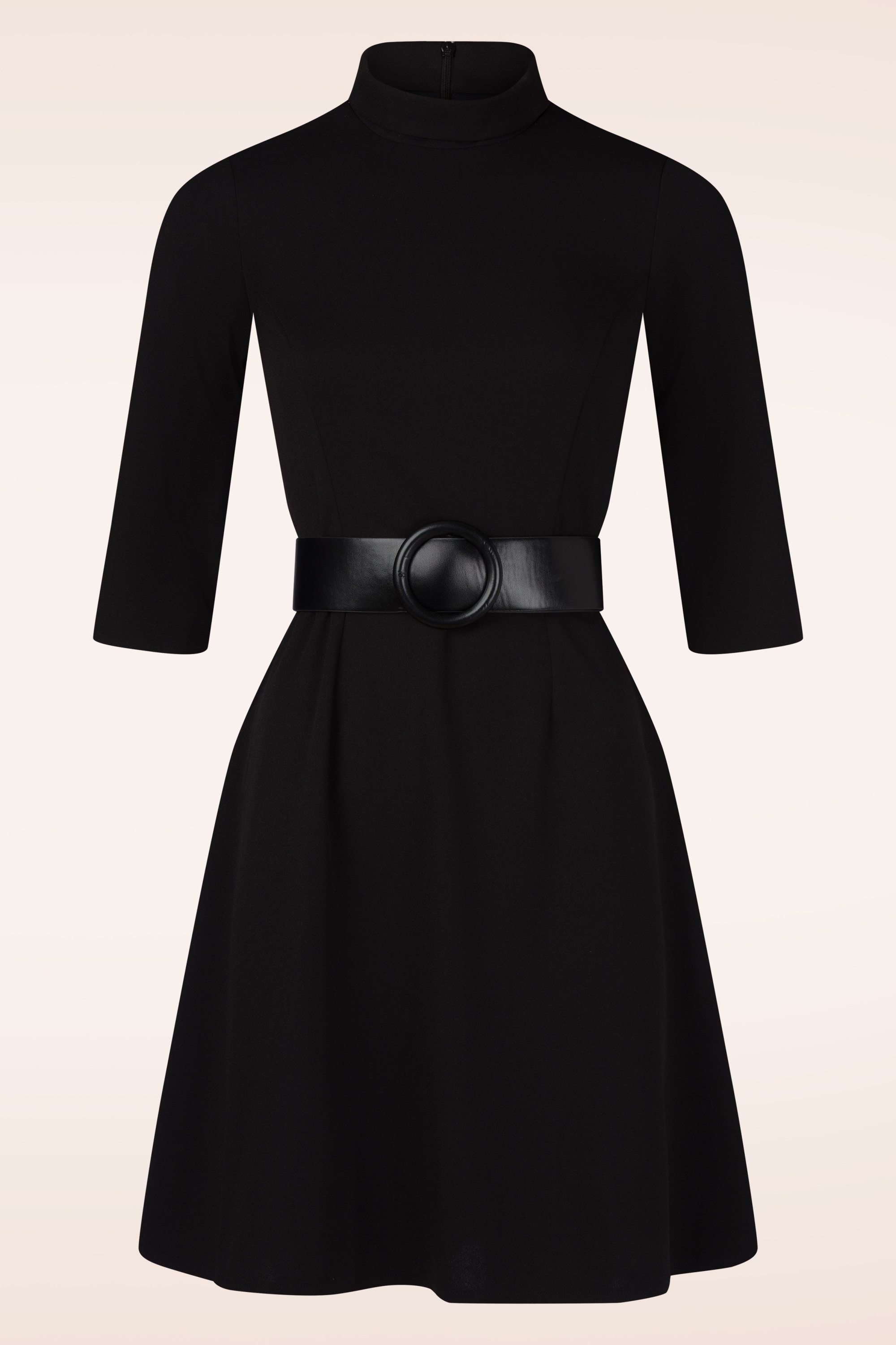 Topvintage Boutique Collection - Topvintage exclusive ~ Sandra a-lijn jurk in zwart 2