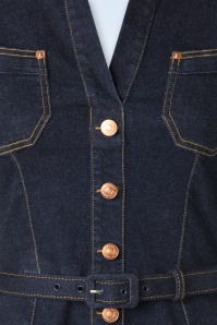 Rock-a-Booty - Topvintage exclusive ~ Gloria swing jurk in blauw 3