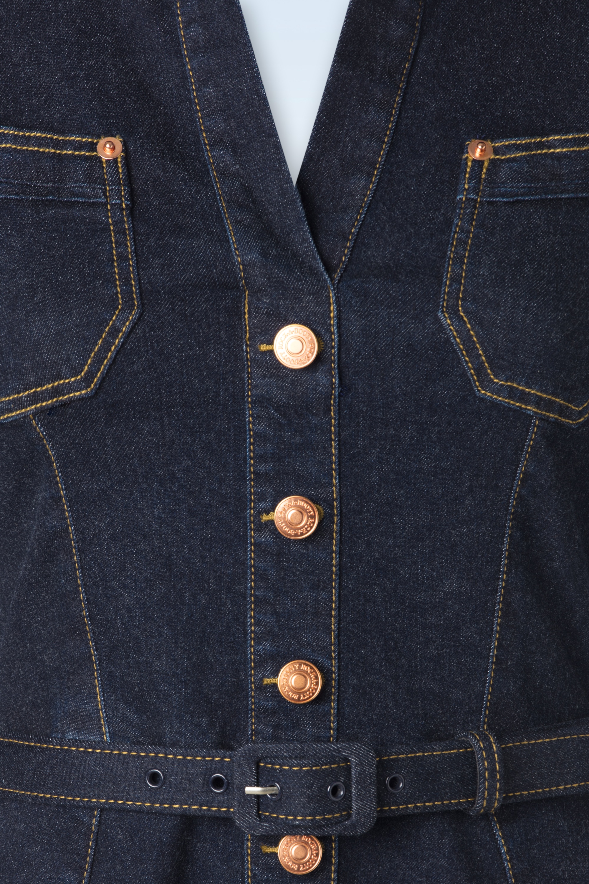 Rock-a-Booty - Topvintage exclusive ~ Gloria swing jurk in blauw 3