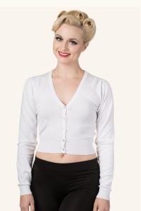 Banned Retro - Little Luxury Cardigan in wit